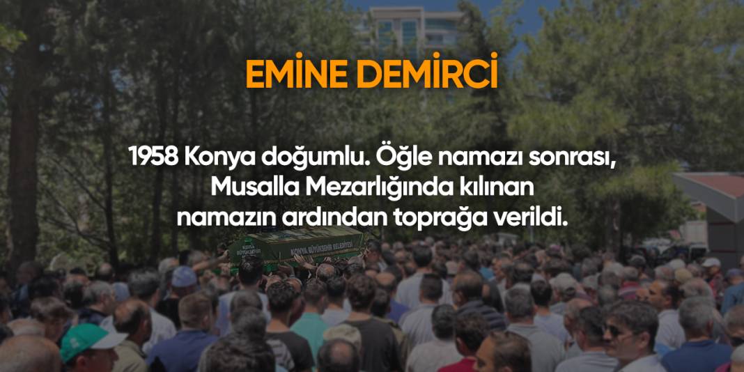 Konya'da bugün vefat edenler | 5 Mart 2025 13